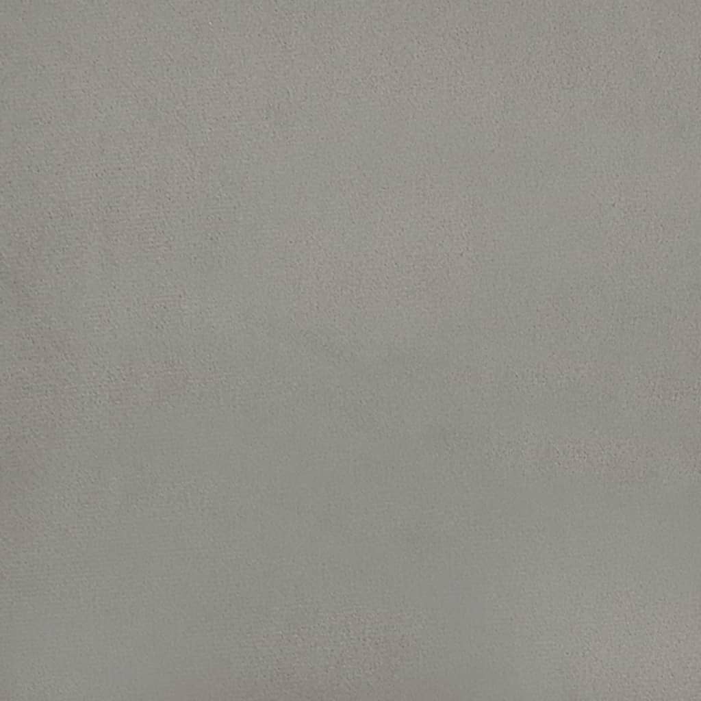 világosszürke bársony ágykeret matrac nélkül 120x200 cm