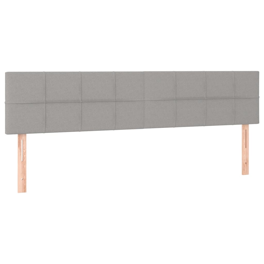 világosszürke szövet rugós ágy matraccal 200 x 200 cm
