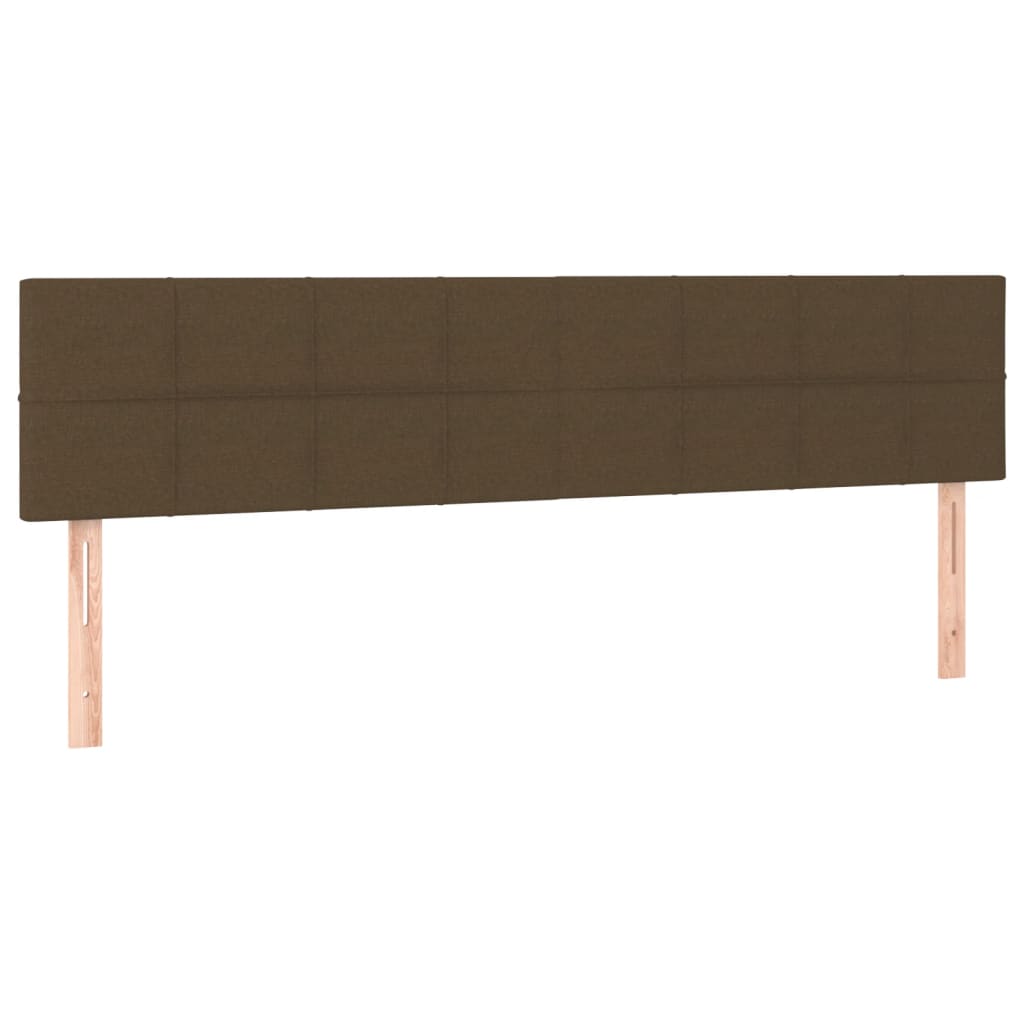 sötétbarna szövet rugós ágy matraccal 200 x 200 cm