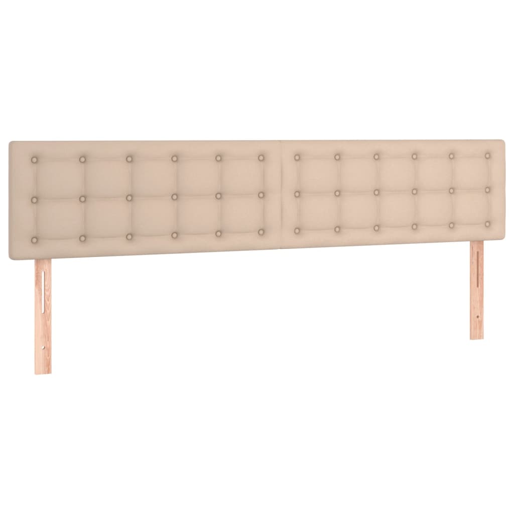 cappuccino színű műbőr rugós ágy matraccal 200 x 200 cm