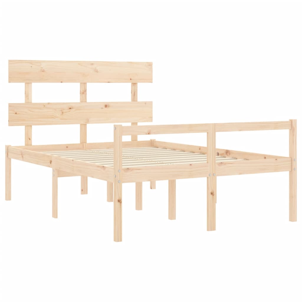 tömör fa ágy időseknek fejtámlával 120x200 cm