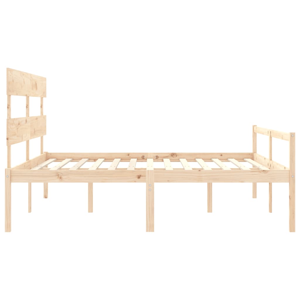 tömör fa ágy időseknek fejtámlával 200x200 cm