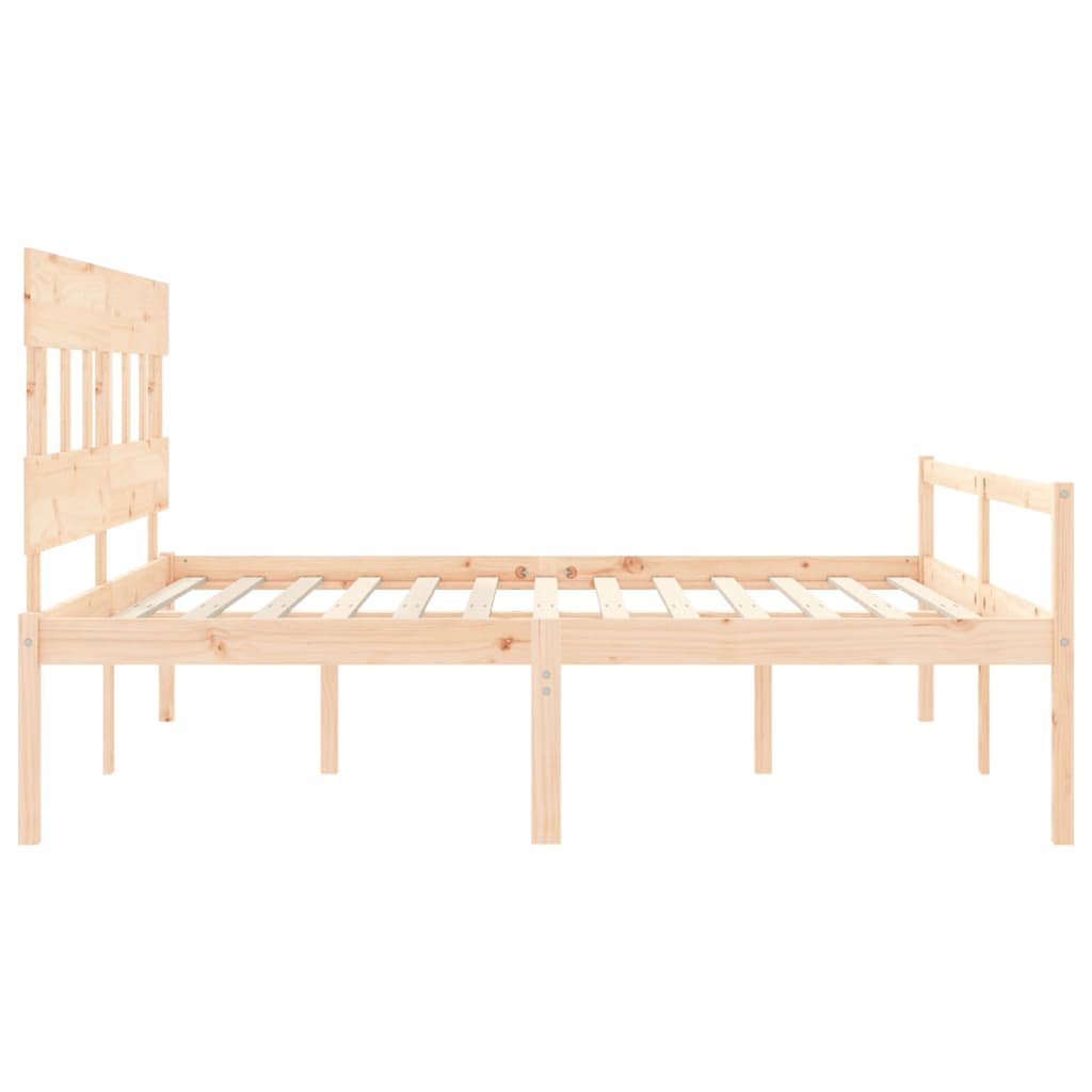 tömör fa ágy időseknek fejtámlával 200x200 cm