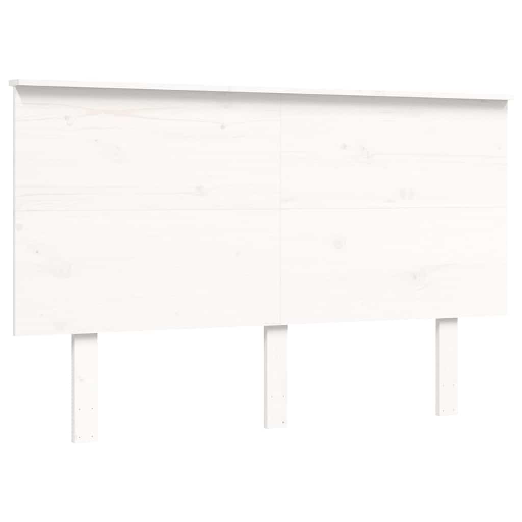 fehér tömör fa ágy időseknek fejtámlával 140x200 cm
