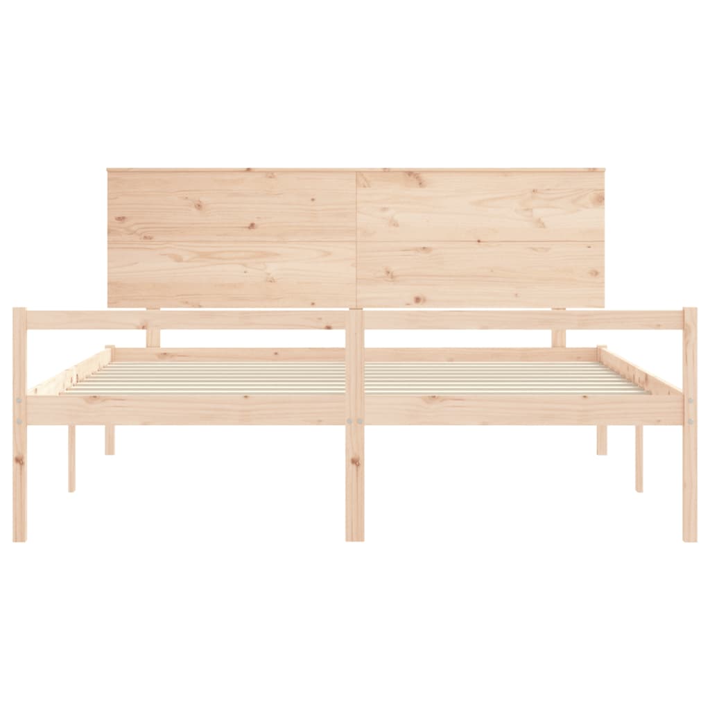 tömör fa ágy időseknek fejtámlával 200x200 cm