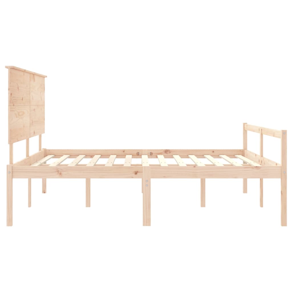 tömör fa ágy időseknek fejtámlával 200x200 cm