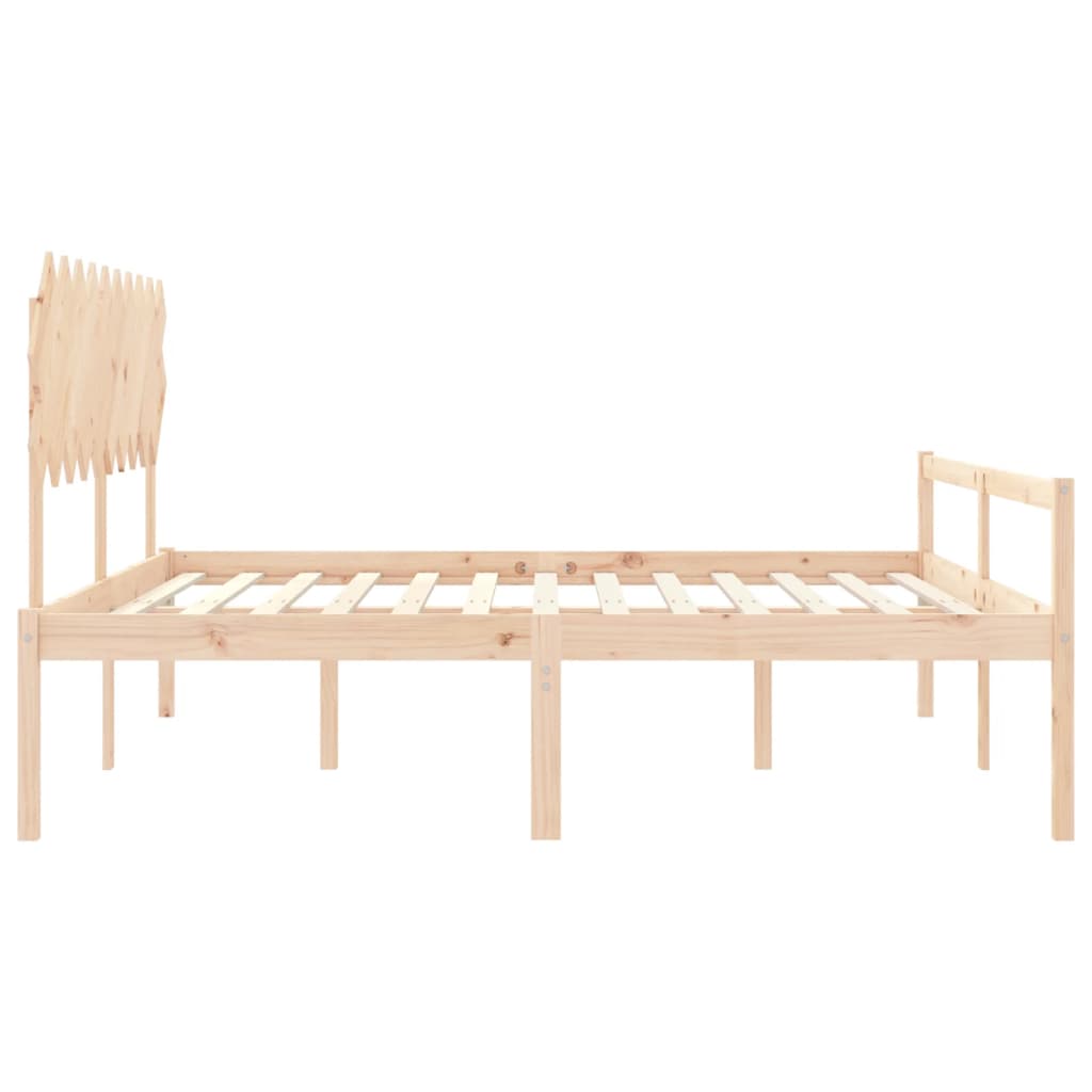 tömör fa ágy időseknek fejtámlával 200x200 cm