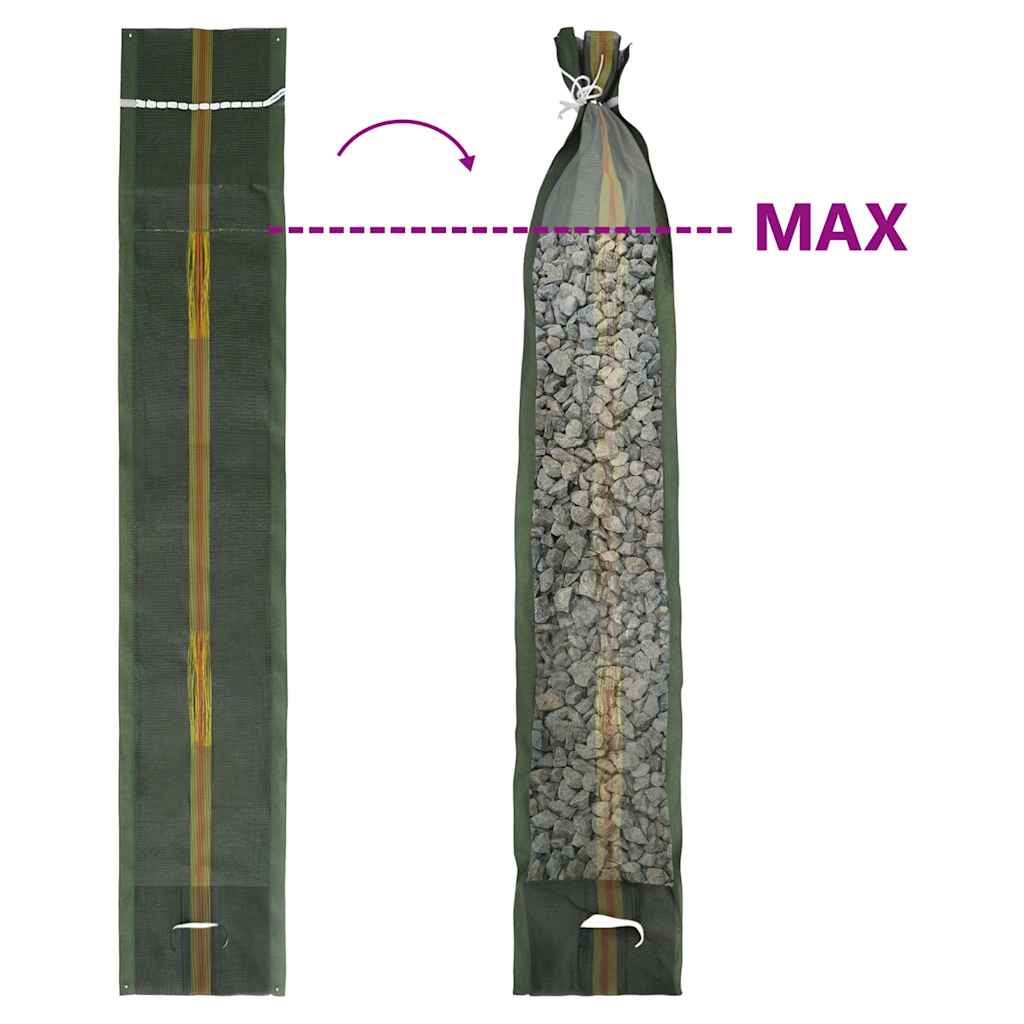 10 db sötétzöld HDPE homokzsákok 103 x 25 cm