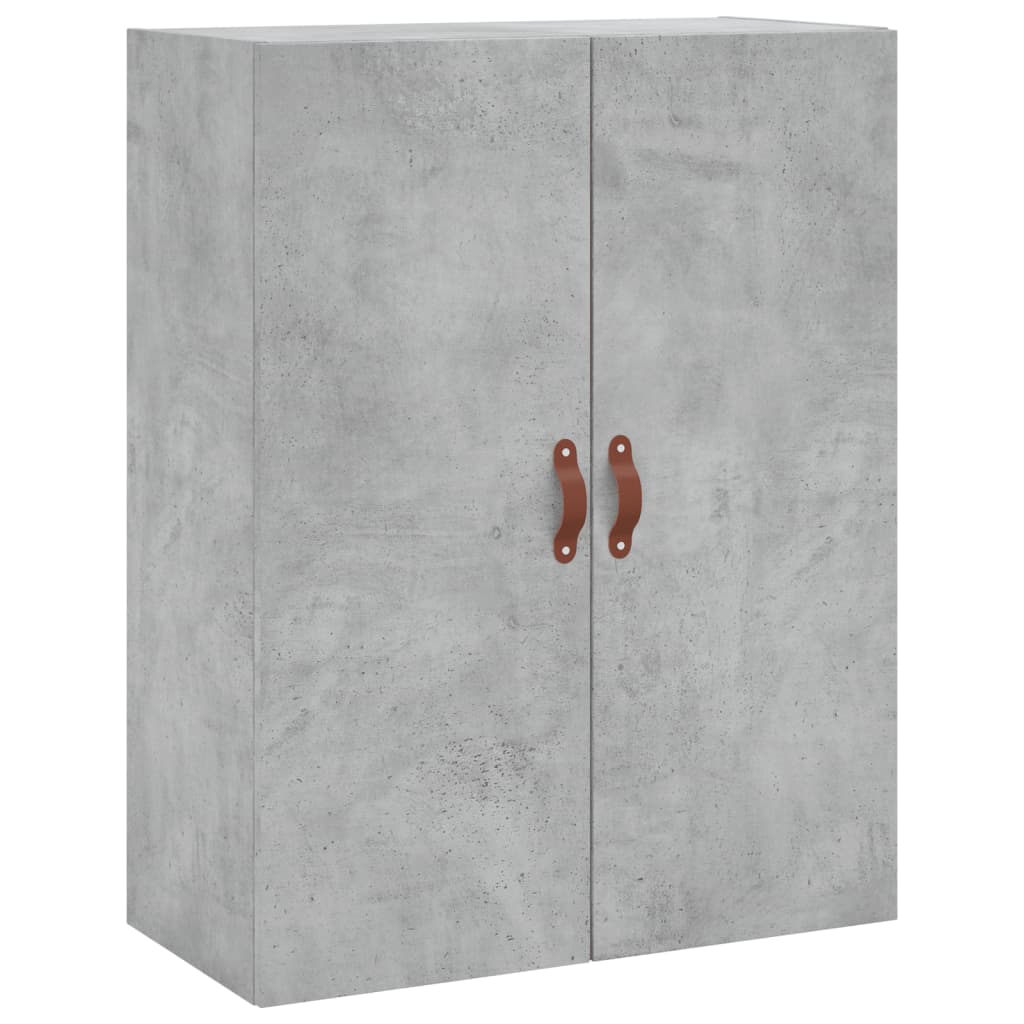 betonszürke szerelt fa magasszekrény 69,5 x 34 x 180 cm