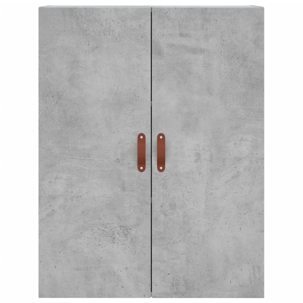 betonszürke szerelt fa magasszekrény 69,5 x 34 x 180 cm