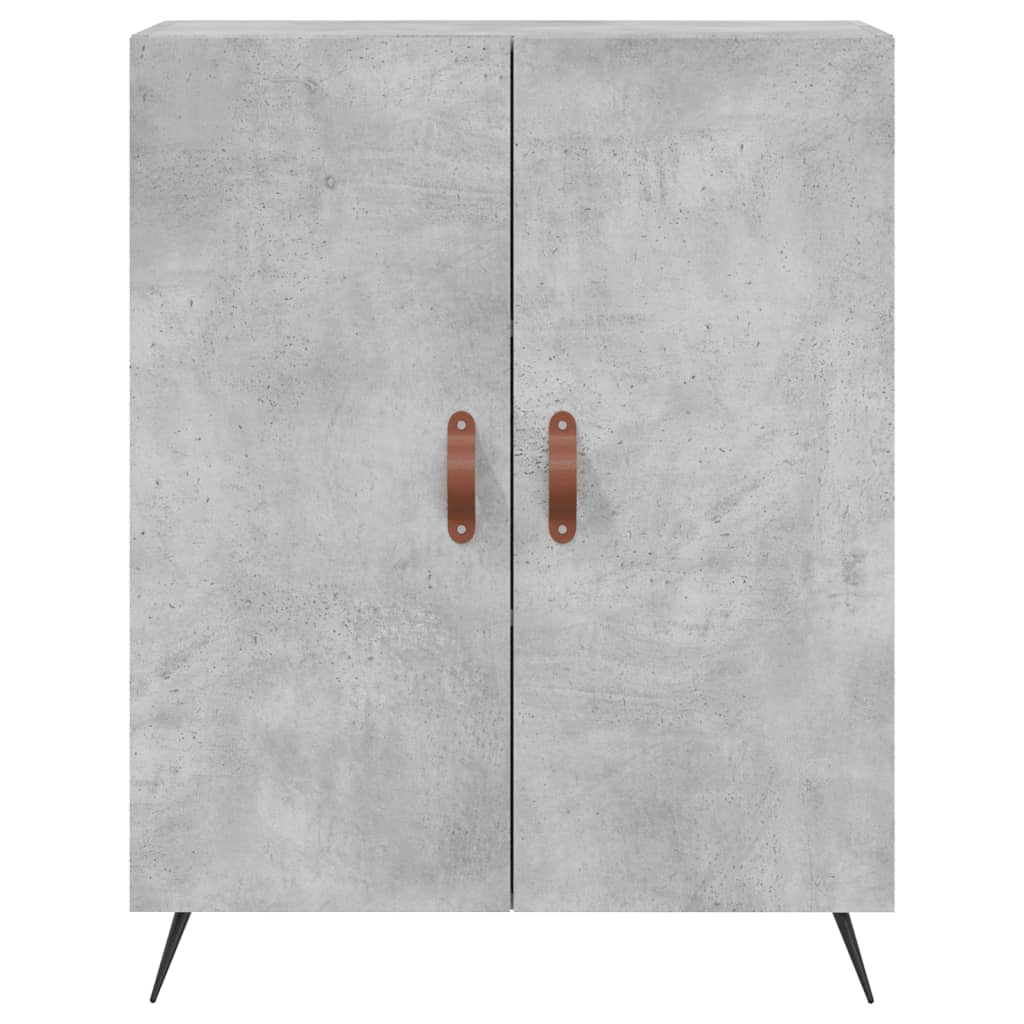 betonszürke szerelt fa magasszekrény 69,5 x 34 x 180 cm