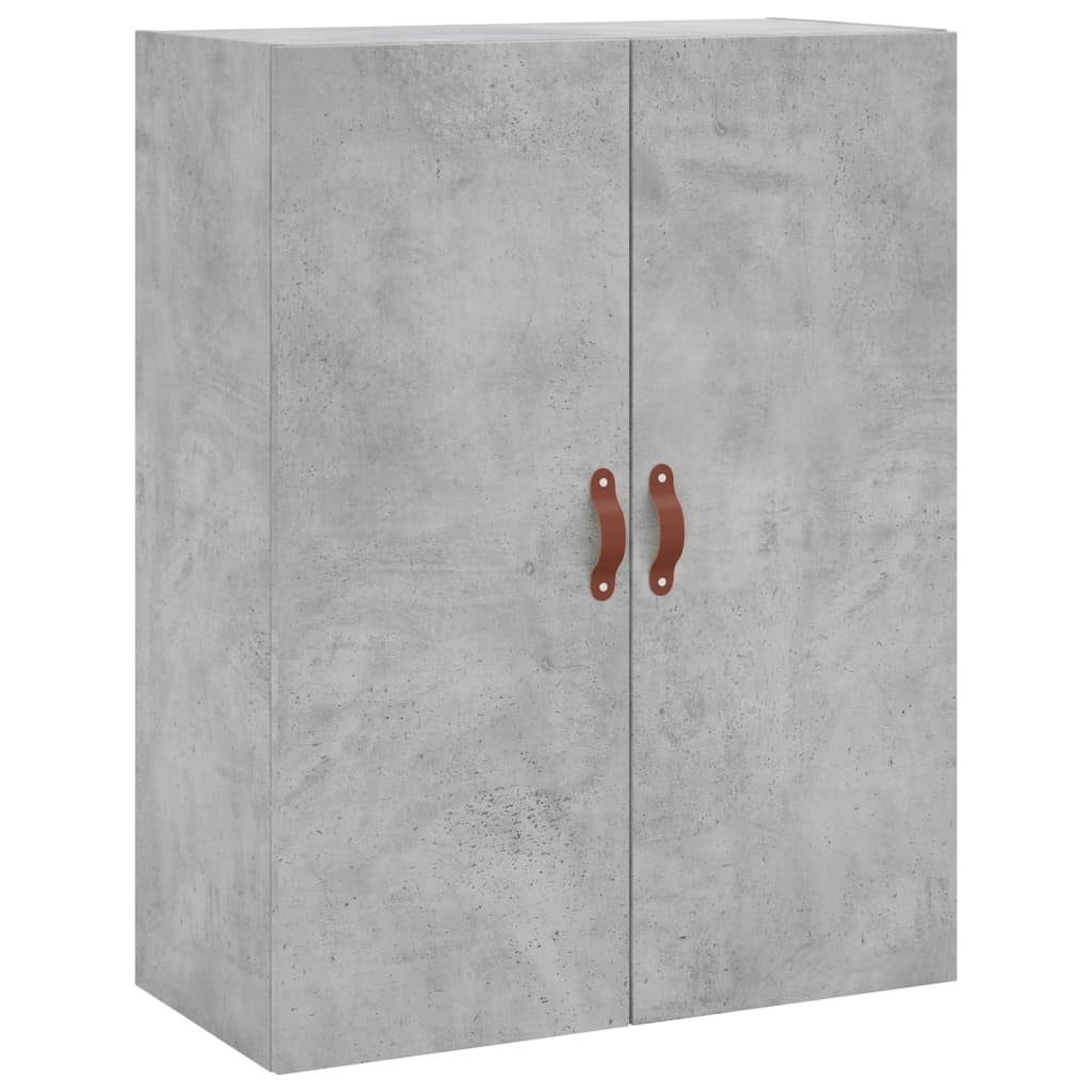 betonszürke szerelt fa magasszekrény 69,5 x 34 x 180 cm