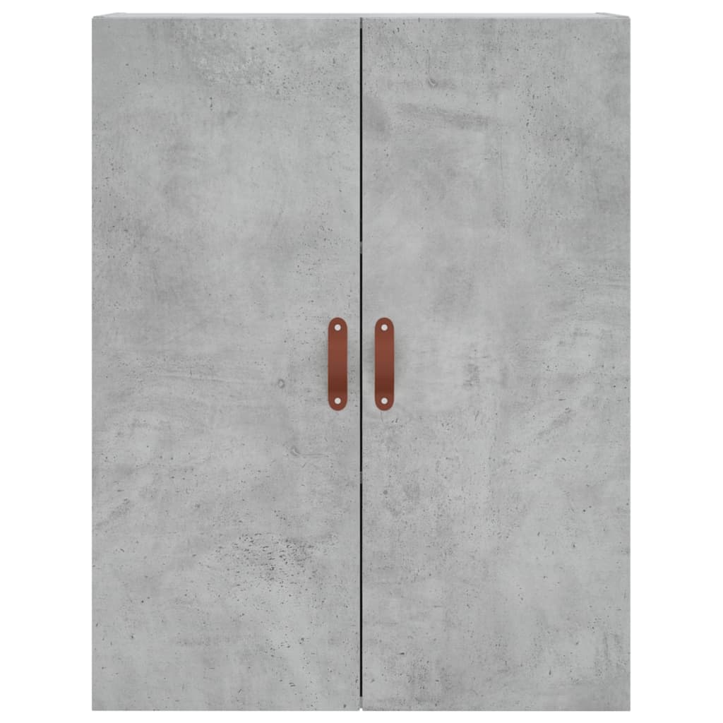 betonszürke szerelt fa magasszekrény 69,5 x 34 x 180 cm