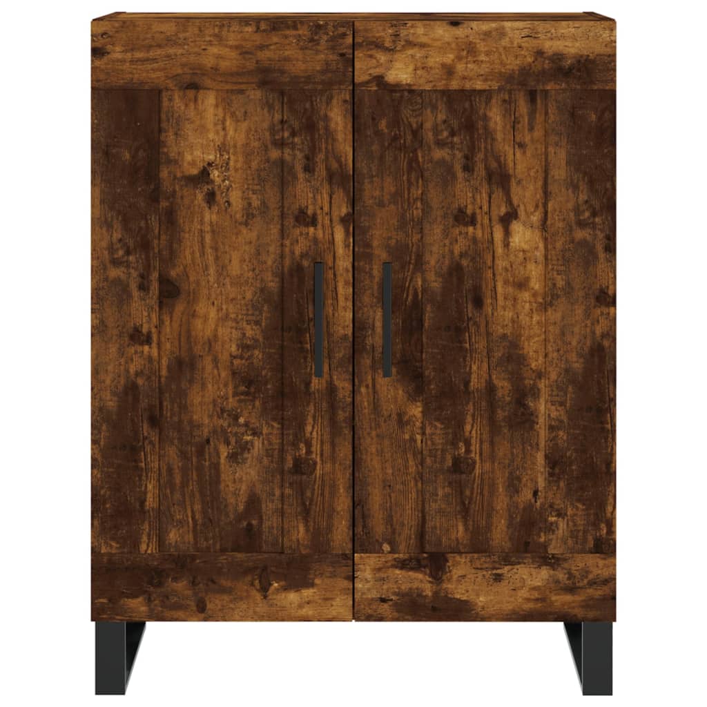 füstös tölgy színű szerelt fa magasszekrény 69,5 x 34 x 180 cm