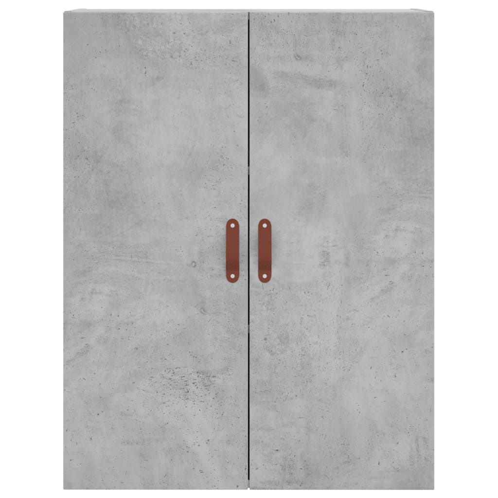 betonszürke szerelt fa magasszekrény 69,5 x 34 x 180 cm