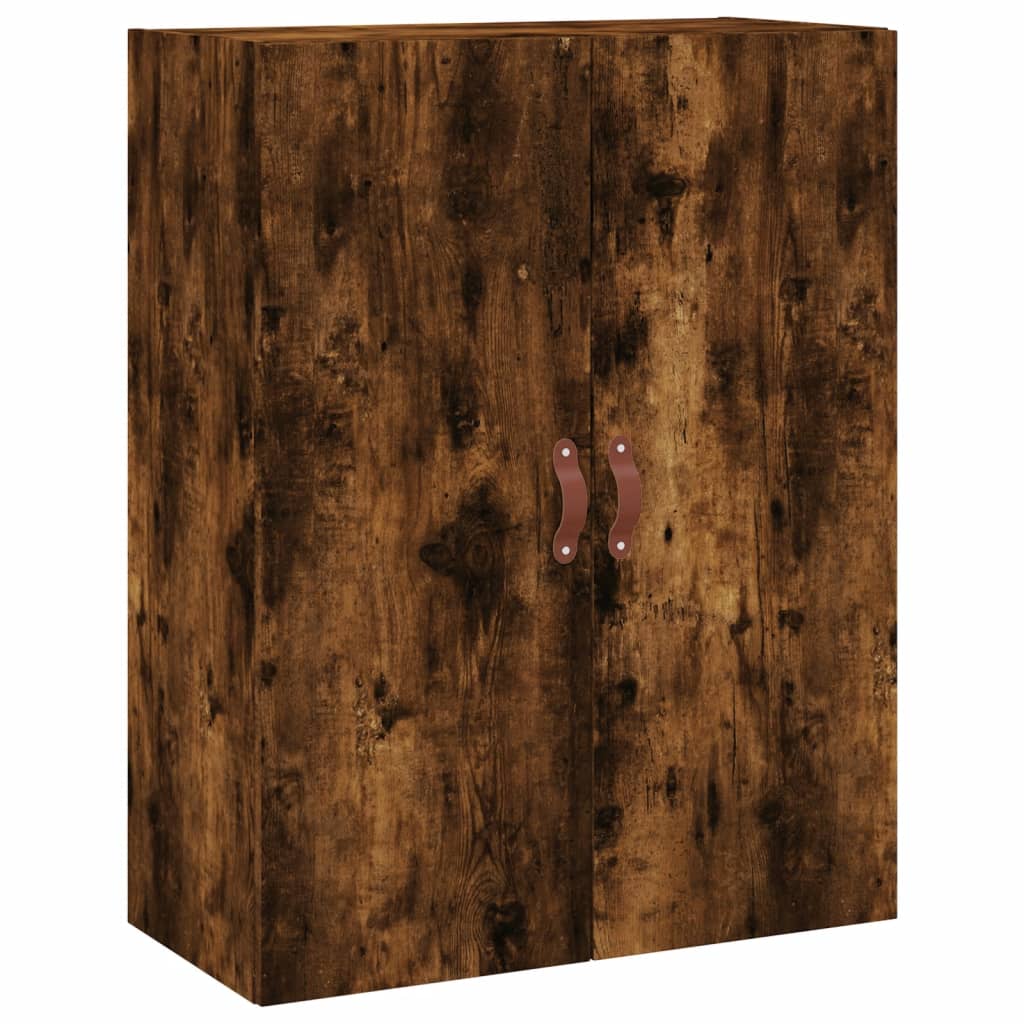 füstös tölgy színű szerelt fa magasszekrény 69,5 x 34 x 180 cm