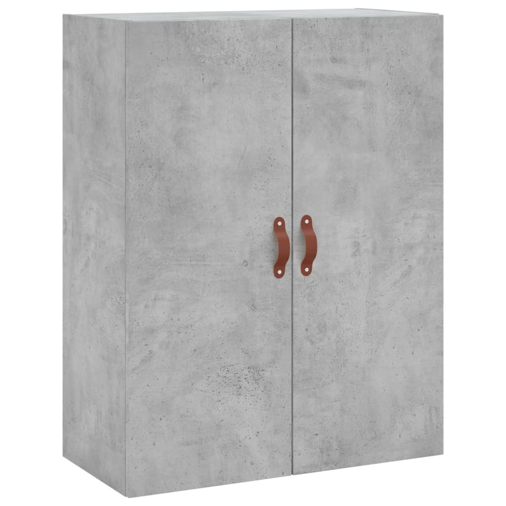 betonszürke szerelt fa magasszekrény 69,5 x 34 x 180 cm