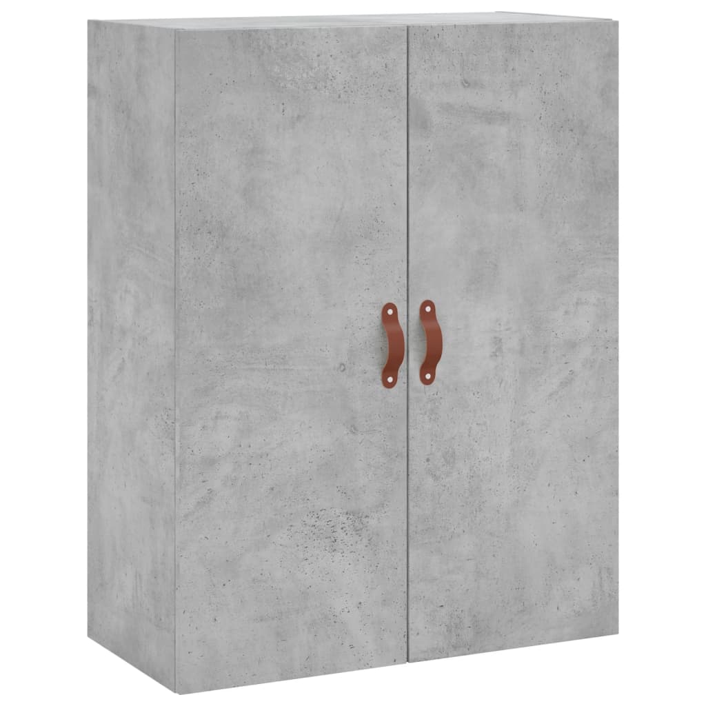 betonszürke szerelt fa magasszekrény 69,5 x 34 x 180 cm