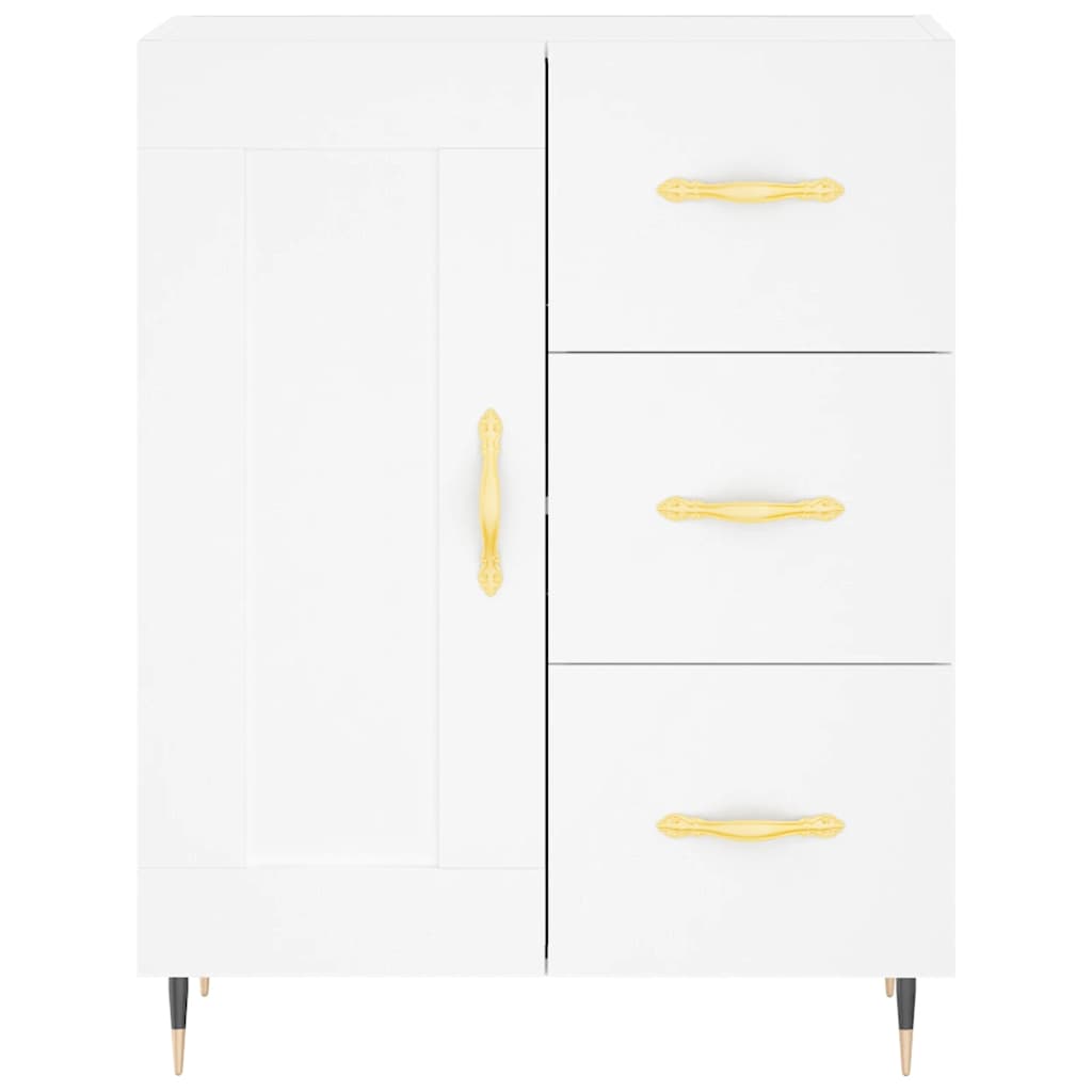 fehér szerelt fa magasszekrény 69,5 x 34 x 180 cm