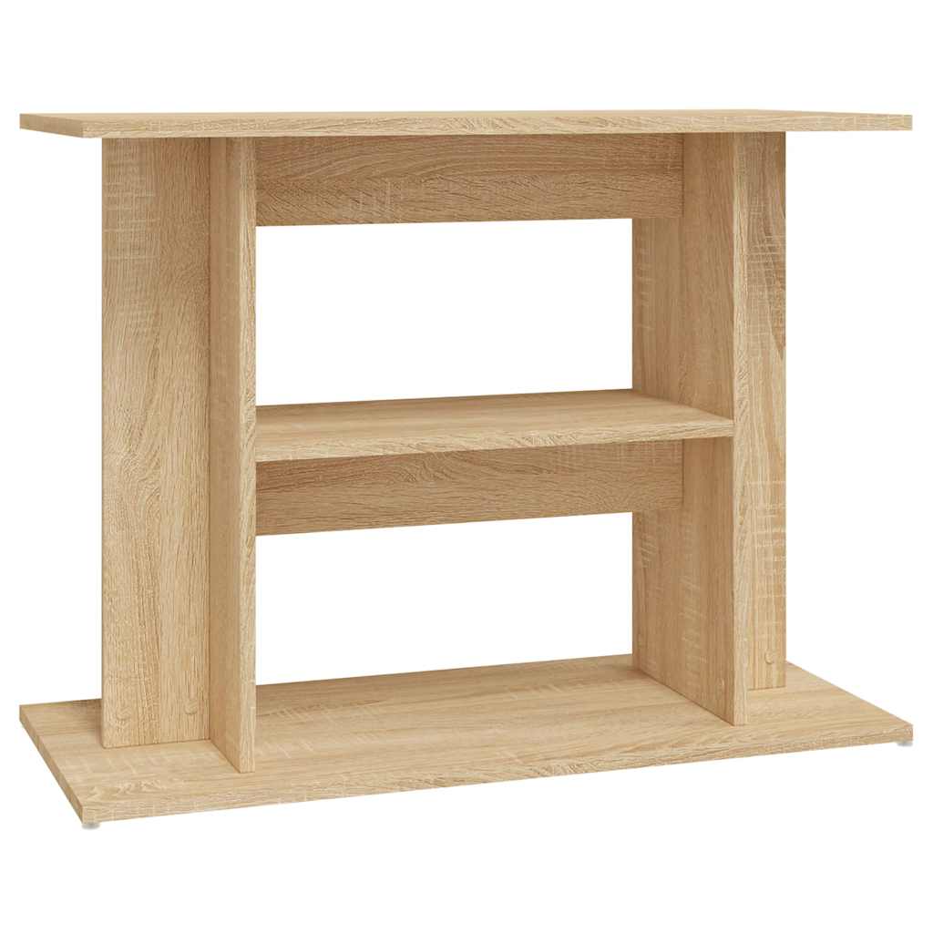 sonoma tölgy színű szerelt fa akváriumi állvány 80x35x60 cm