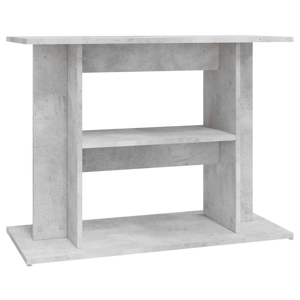 betonszürke akváriumállvány 80 x 35 x 60 cm rétegelt fából