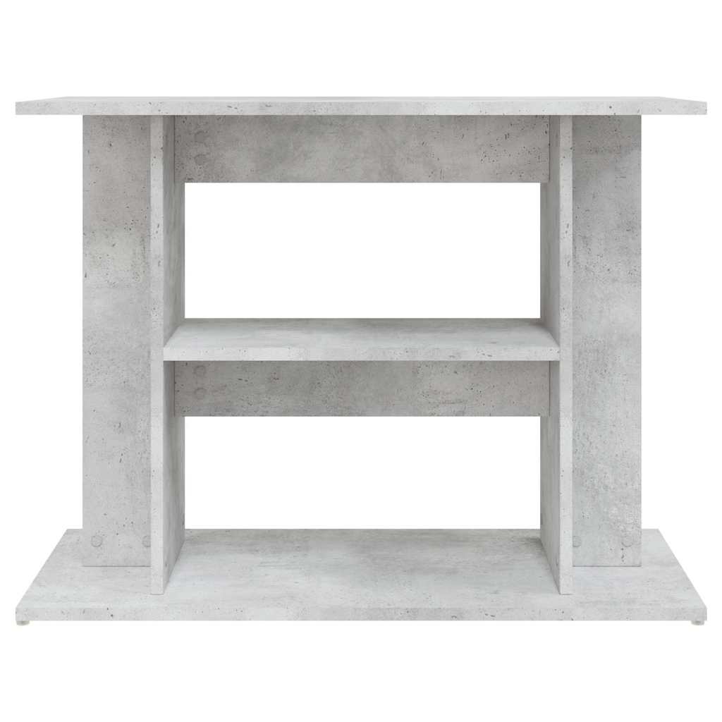 betonszürke akváriumállvány 80 x 35 x 60 cm rétegelt fából