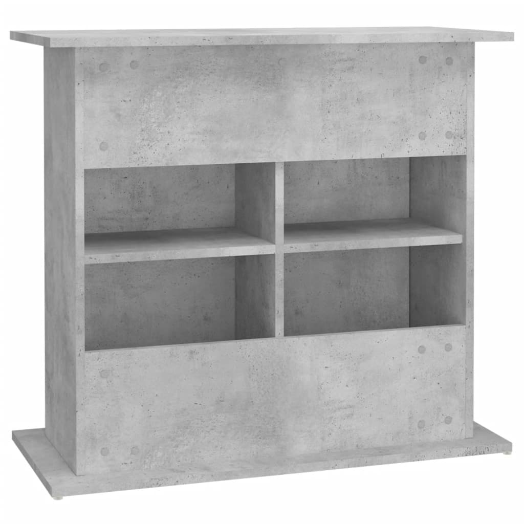 betonszürke akváriumállvány 81 x 36 x 73 cm rétegelt fából