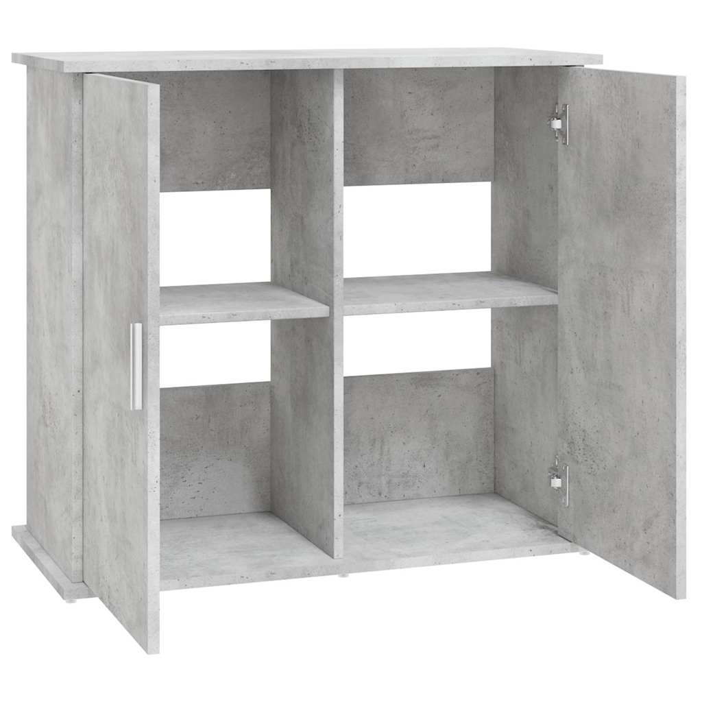 betonszürke akváriumállvány 81 x 36 x 73 cm rétegelt fából