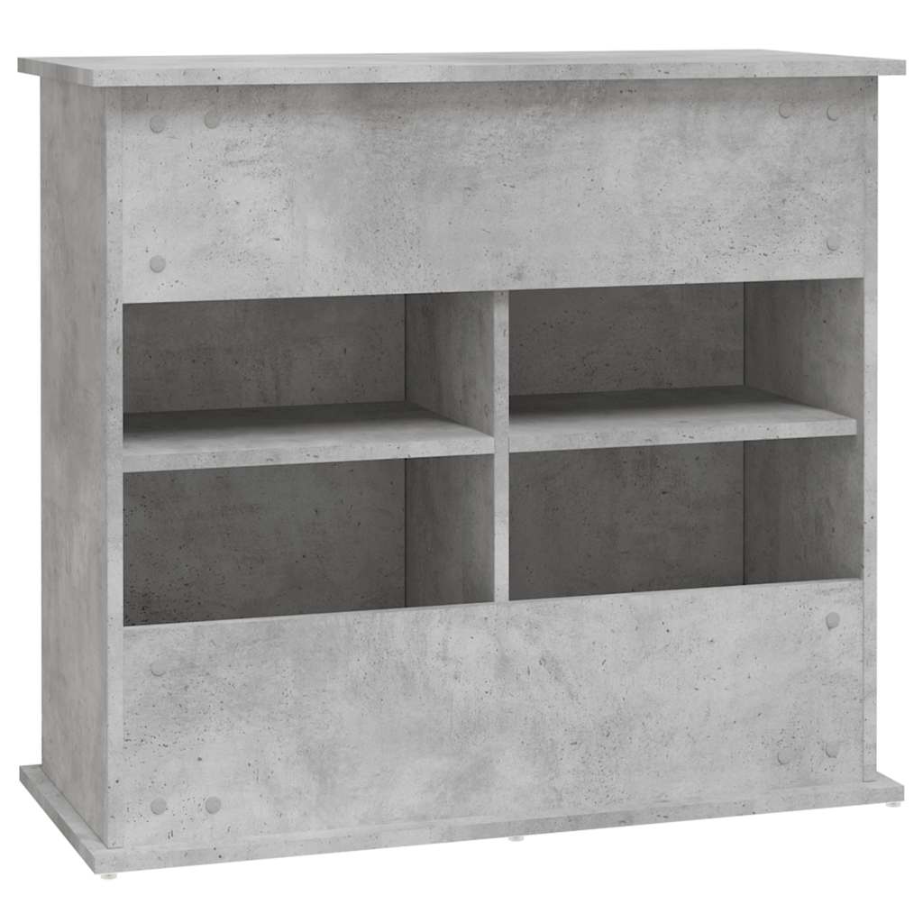 betonszürke akváriumállvány 81 x 36 x 73 cm rétegelt fából