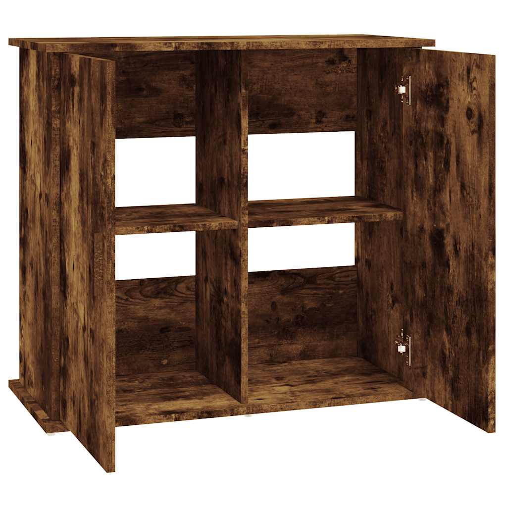 sonoma tölgyszínű szerelt fa akváriumtartó állvány 81x36x73 cm