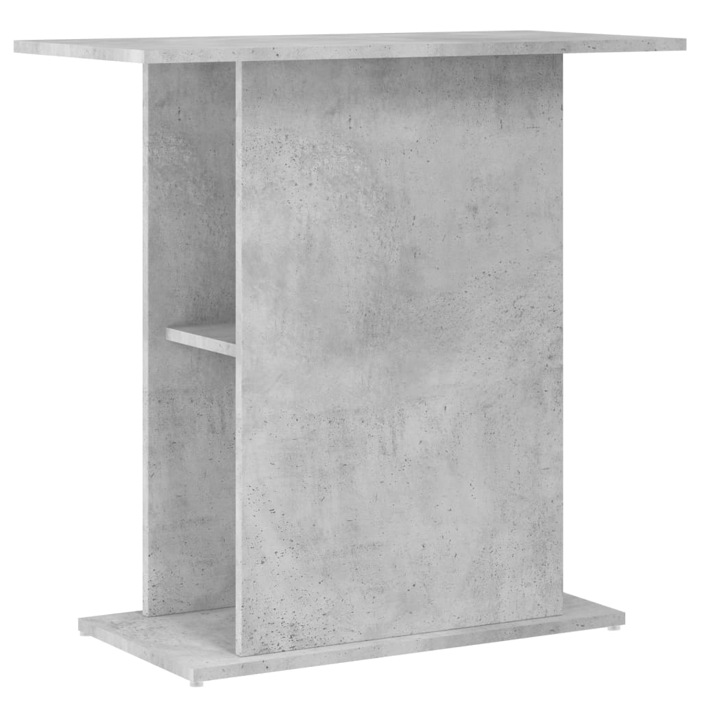 betonszürke szerelt fa akváriumi állvány 75x36x72,5 cm