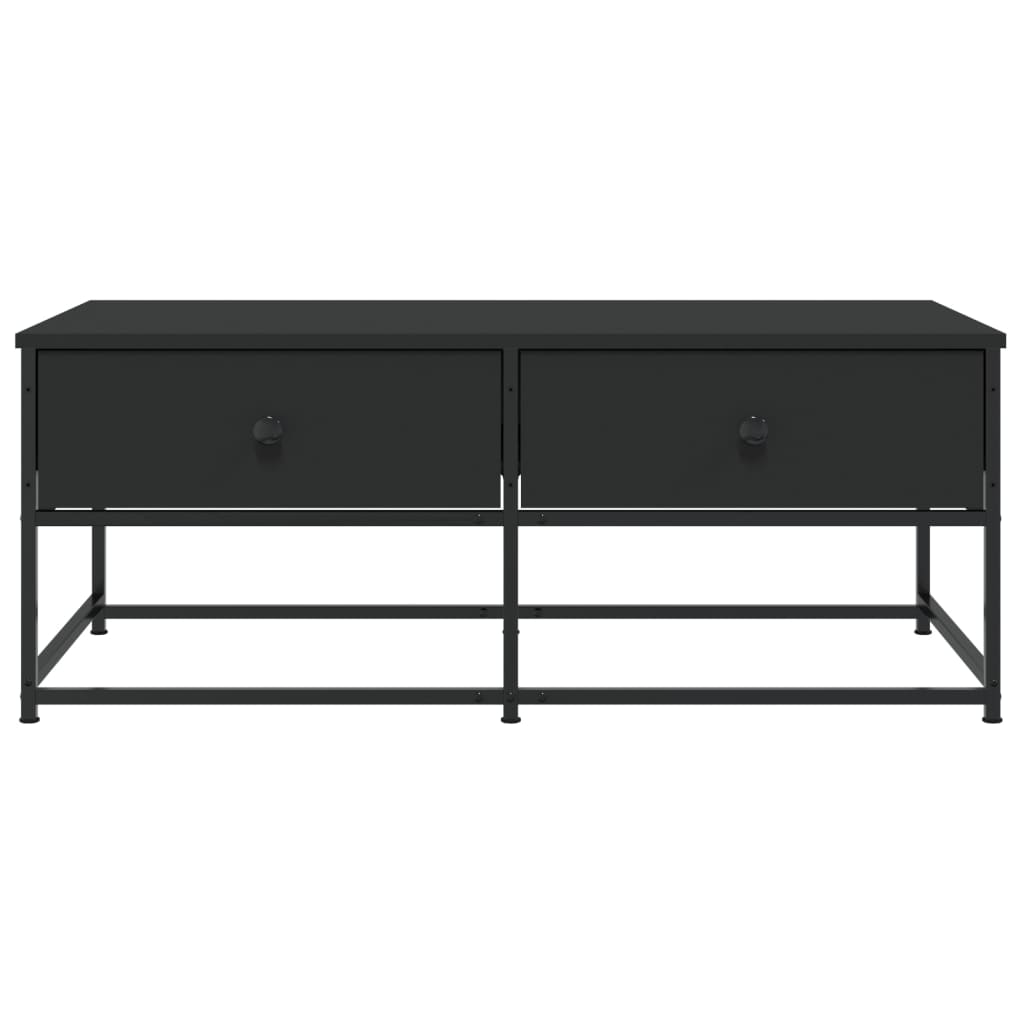 fekete szerelt fa dohányzóasztal 100 x 51 x 40 cm