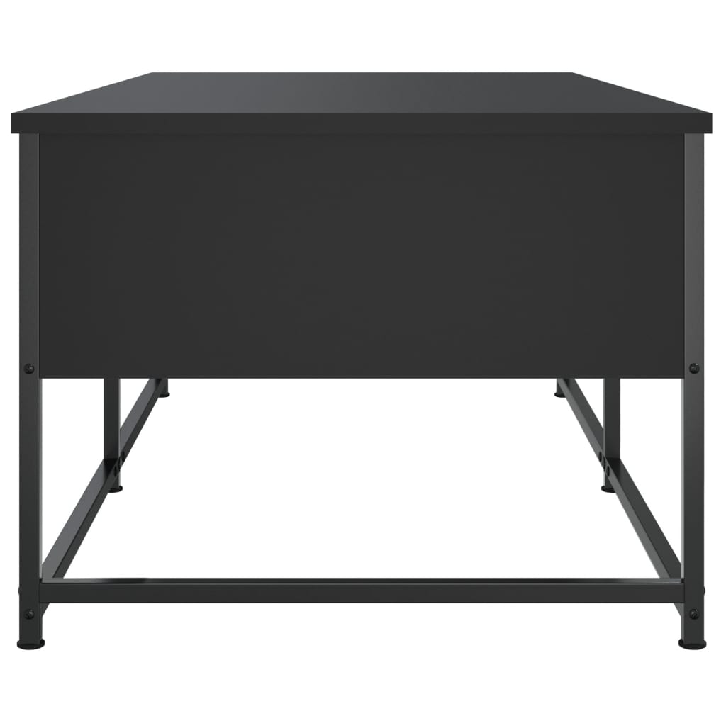 fekete szerelt fa dohányzóasztal 100 x 51 x 40 cm
