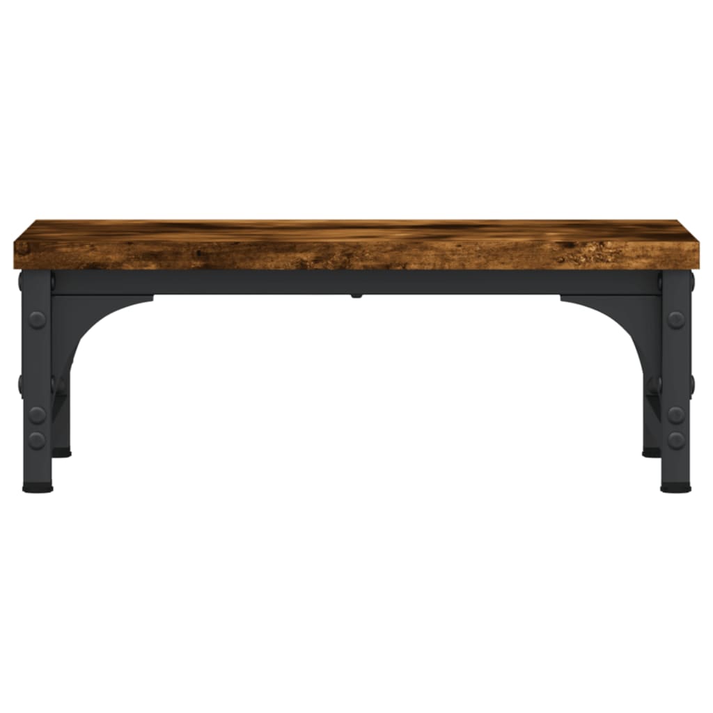 füstös tölgy színű szerelt fa monitorállvány 37 x 23 x 14 cm