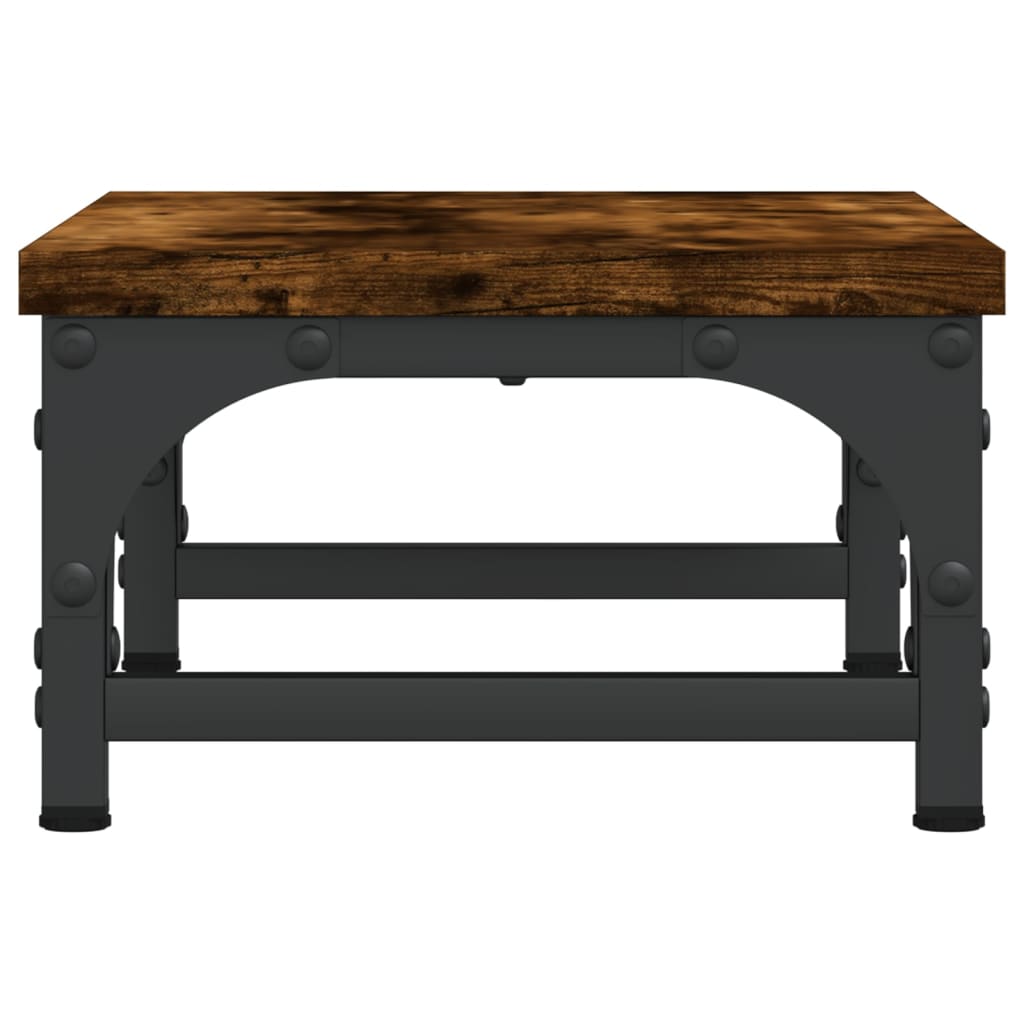 füstös tölgy színű szerelt fa monitorállvány 37 x 23 x 14 cm