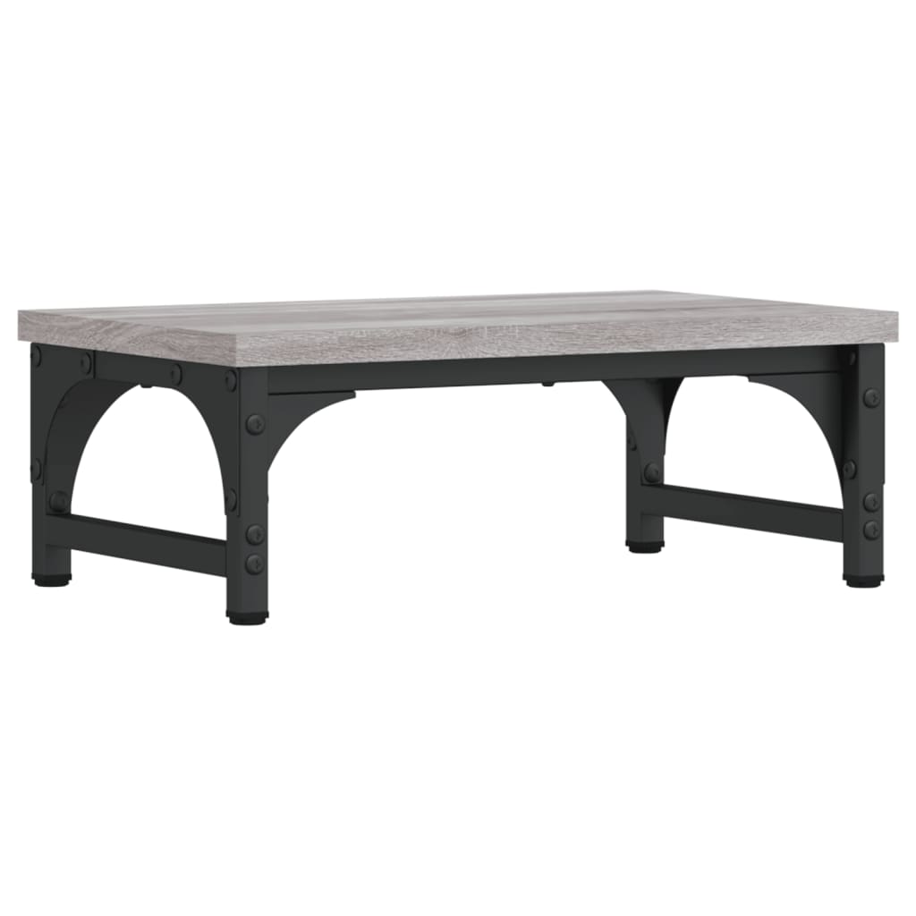 szürke sonoma színű szerelt fa monitorállvány 37 x 23 x 14 cm