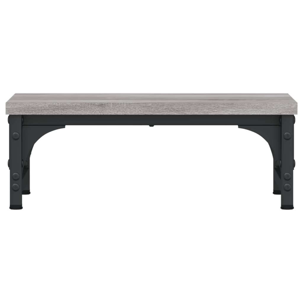 szürke sonoma színű szerelt fa monitorállvány 37 x 23 x 14 cm