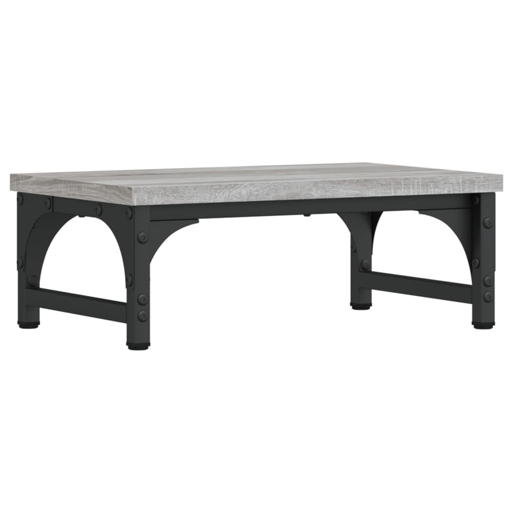 szürke sonoma színű szerelt fa monitorállvány 37 x 23 x 14 cm