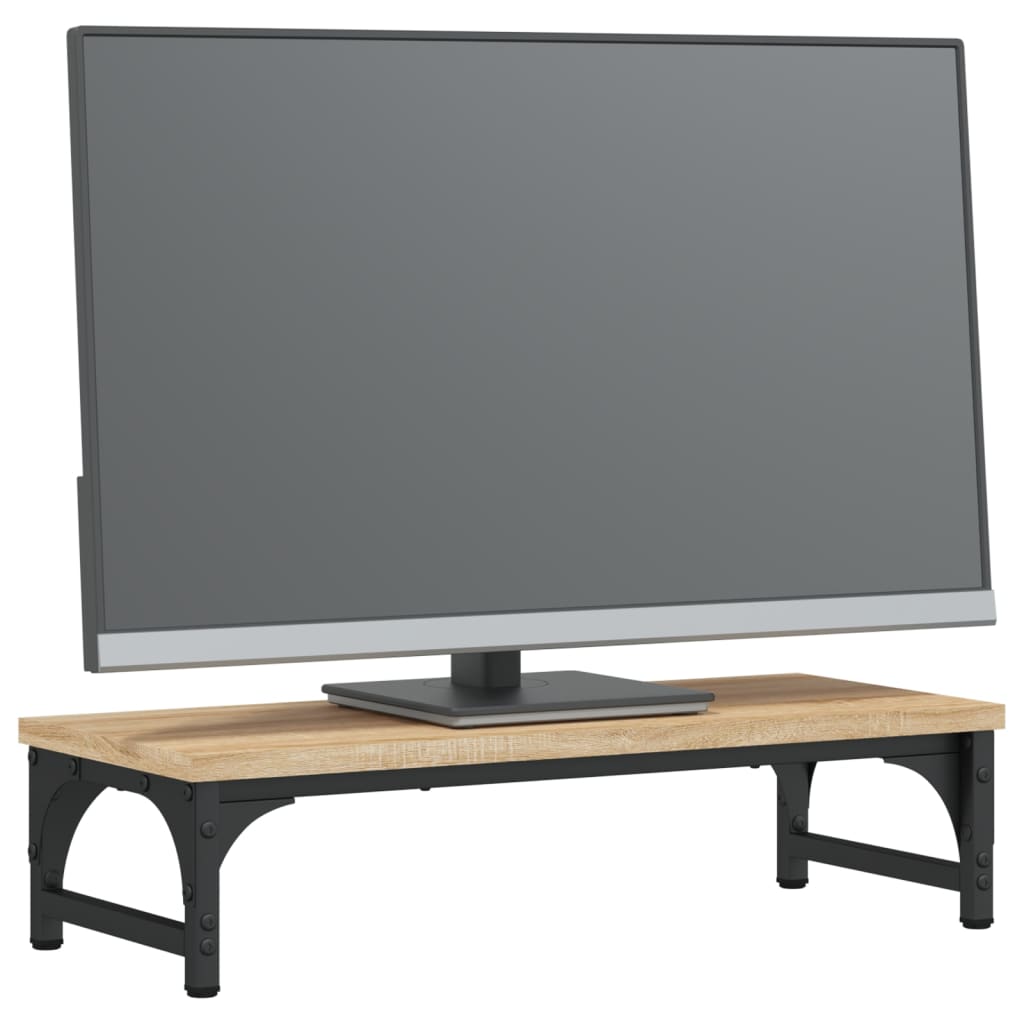 sonoma tölgy színű szerelt fa monitorállvány 55 x 23 x 14 cm