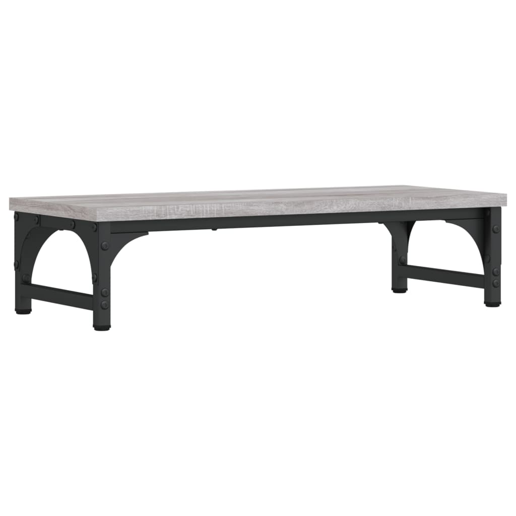 szürke sonoma színű szerelt fa monitorállvány 55 x 23 x 14 cm