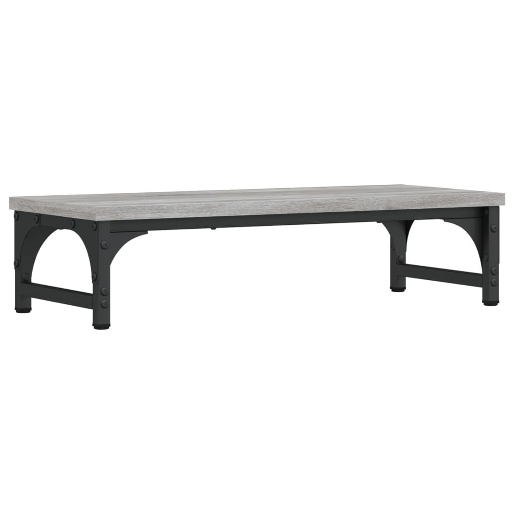 szürke sonoma színű szerelt fa monitorállvány 55 x 23 x 14 cm