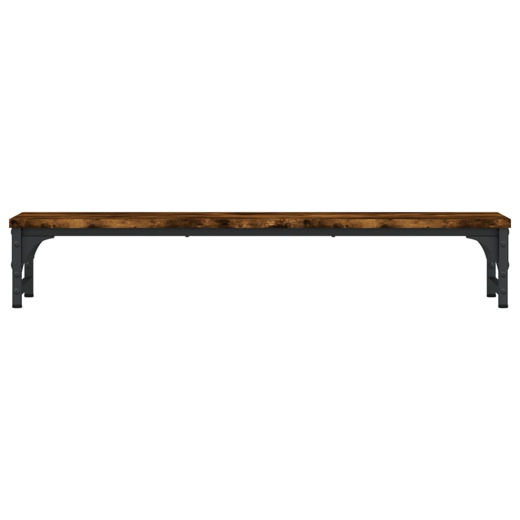 füstös tölgy színű szerelt fa monitorállvány 85 x 23 x 15,5 cm