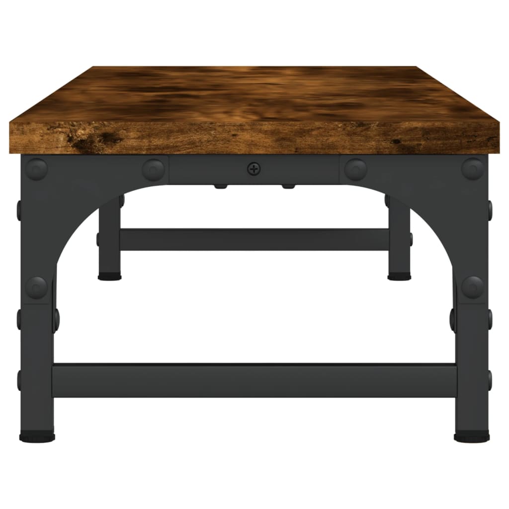 füstös tölgy színű szerelt fa monitorállvány 85 x 23 x 15,5 cm