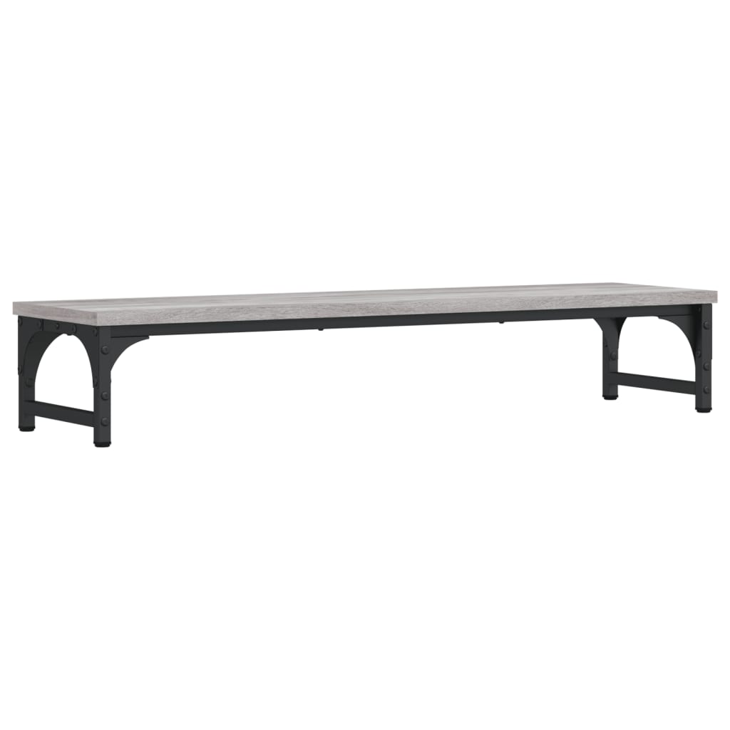 szürke sonoma színű szerelt fa monitorállvány 85 x 23 x 15,5 cm