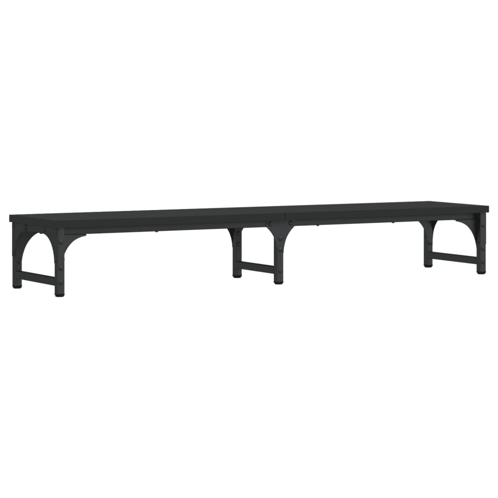 fekete szerelt fa monitorállvány 105 x 23 x 15,5 cm