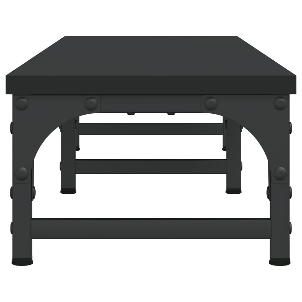 fekete szerelt fa monitorállvány 105 x 23 x 15,5 cm