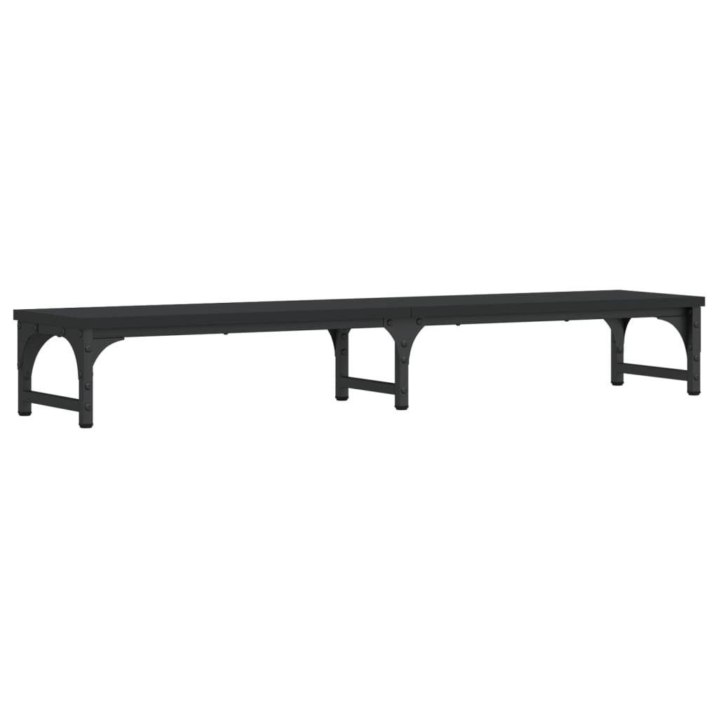 fekete szerelt fa monitorállvány 105 x 23 x 15,5 cm