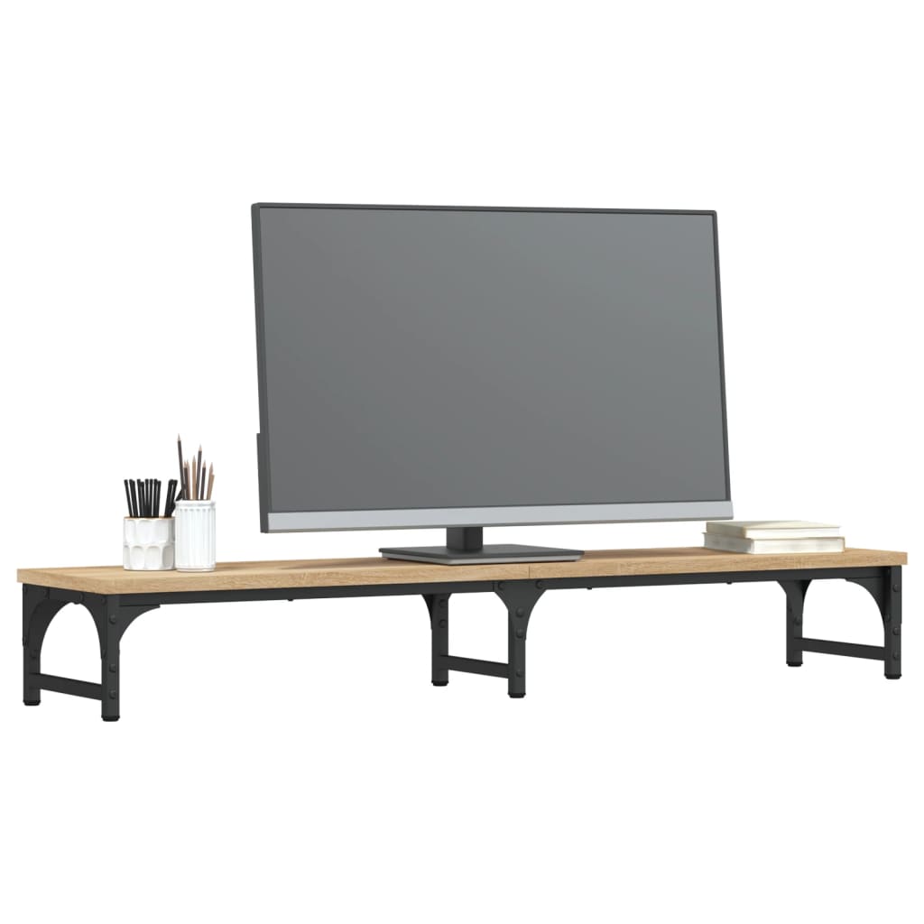 sonoma tölgy színű szerelt fa monitorállvány 105 x 23 x 15,5 cm
