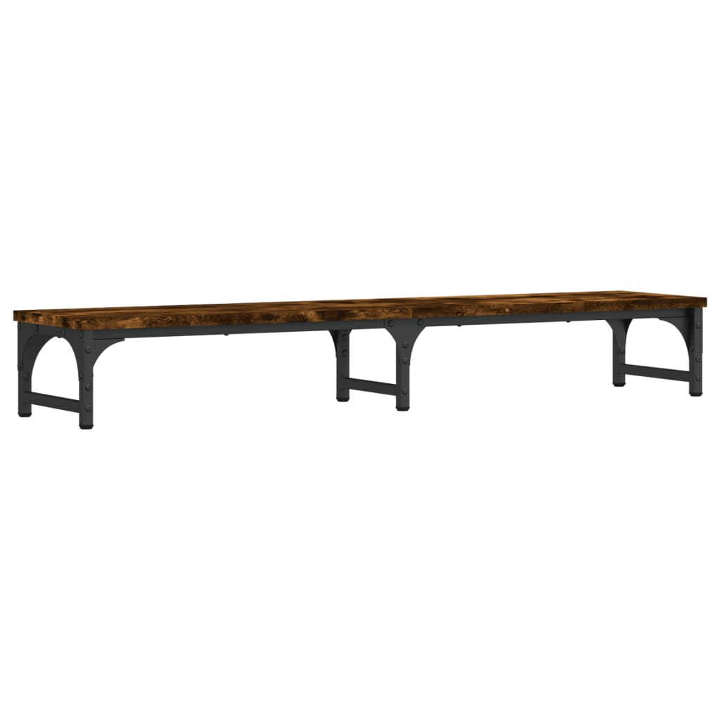 füstös tölgy színű szerelt fa monitorállvány 105 x 23 x 15,5 cm