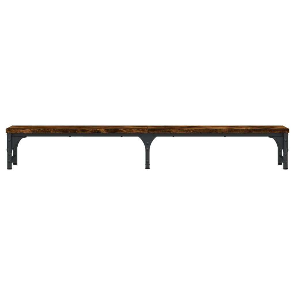 füstös tölgy színű szerelt fa monitorállvány 105 x 23 x 15,5 cm